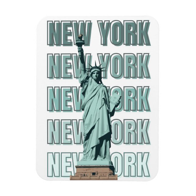 Íman estátua da liberdade da cidade de Nova York (Vertical)