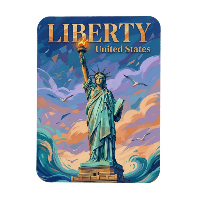 Íman Estátua da Liberdade Estado de Nova York (Vertical)