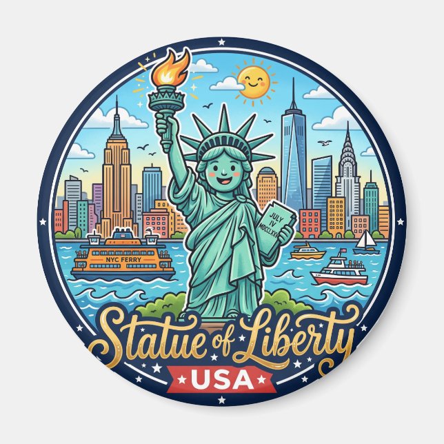 Íman Estátua da Liberdade EUA (Frente)