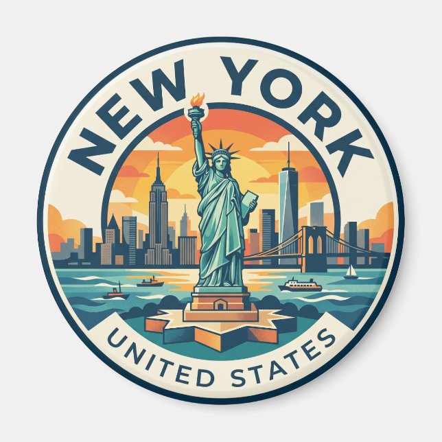 Íman Estátua da Liberdade Nova York (Frente)