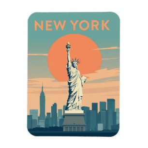 Íman Estátua da Liberdade NYC Viagem Souvenir