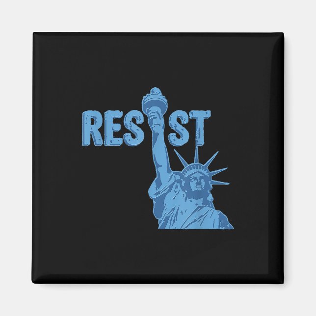 Íman Estátua Da Liberdade Resiste Gráfico #Resiste Anti (Frente)