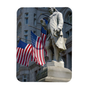 Íman estátua de Benjamin Franklin em Washington, DC