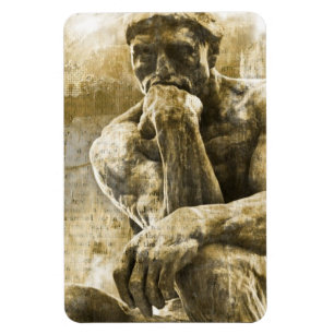 Íman Estátua de bronze afligida Auguste Rodin o