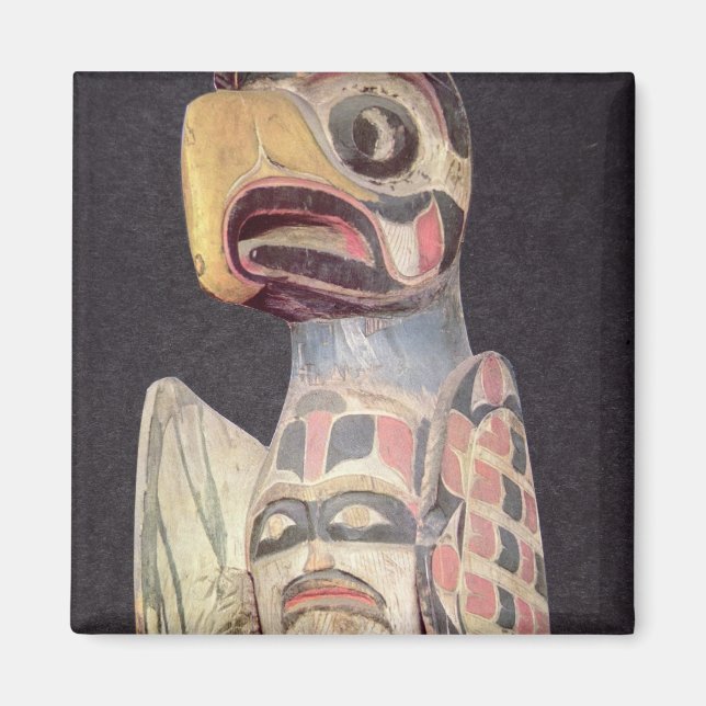 Íman Estátua de Haida 'Thunderbird' (madeira pintada) (Frente)