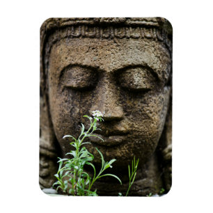 Íman Estátua de jardim de pedra com flor