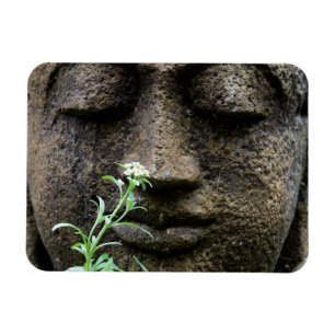 Íman Estátua de jardim de pedra com flor