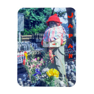 Íman Estátua de monge do Jizo com bib e chapéu - Japão