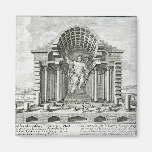 Íman Estátua de Zeus Olímpico, feita por Phidias em our (Frente)