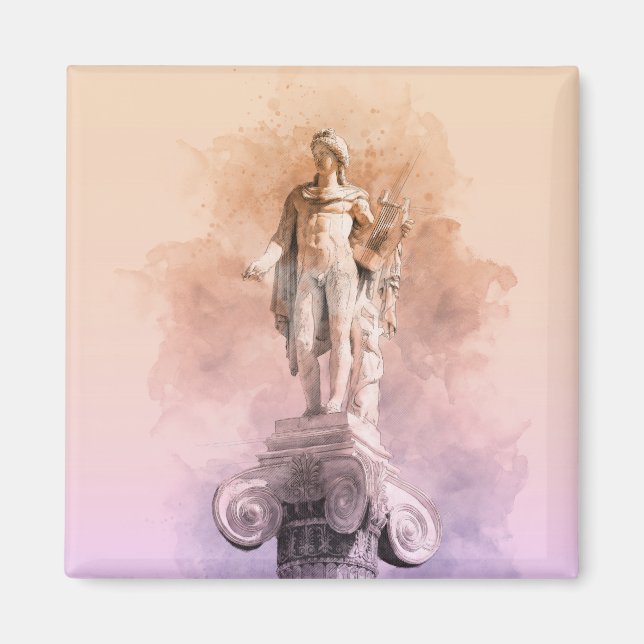 Íman Estátua grega clássica de Apollo (Frente)