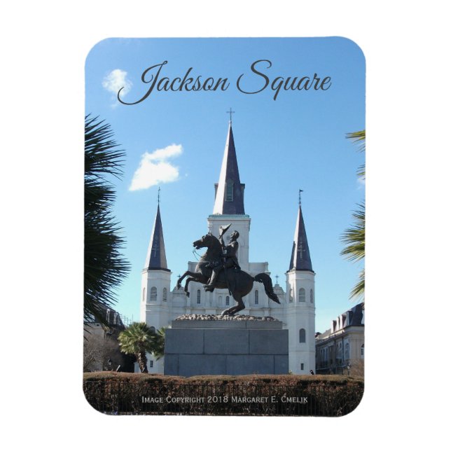 Íman Estátua Jackson, Rua Louis Catedral Jackson Square (Vertical)