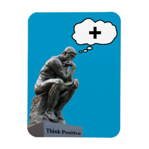 Íman Estátua Pensadora de Rodin - Pense Positiva