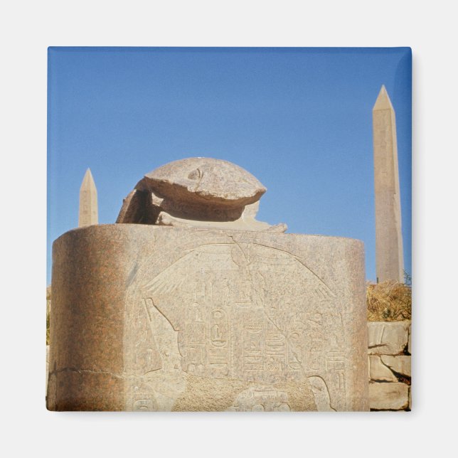 Íman Estátua sagrada de lenço no Templo de Amun (Frente)