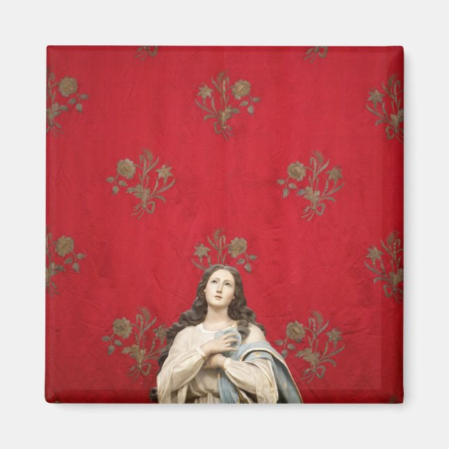 Íman Estátua virgem numa igreja de Spaccanapoli, Nápole (Frente)