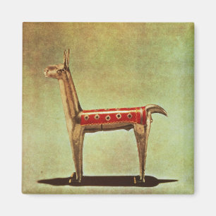 Íman Estatueta de prata do lama, de Peru, depois de