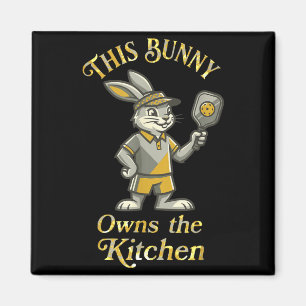 Íman Este coelho possui a cozinha jogador engraçado de
