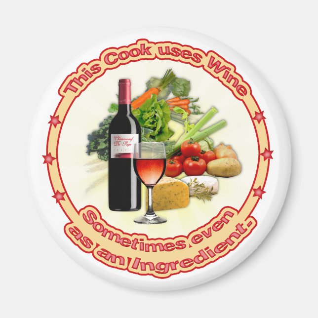 Íman Este Cook usa Vinho (Frente)