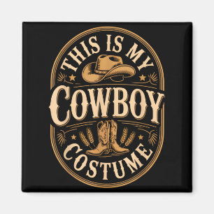 Íman Este É Crachá Vintage de Fantasia de Cowboy Botas 