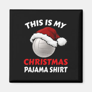 Íman Este É Meu Natal Pajama Engraçado Xmas De Voleibol