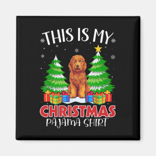 Íman Este É Meu Natal Pajama Goldendoododle Dog Xmas