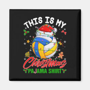 Íman Este É Meu Natal Pajama Voleibol Santa Hat X