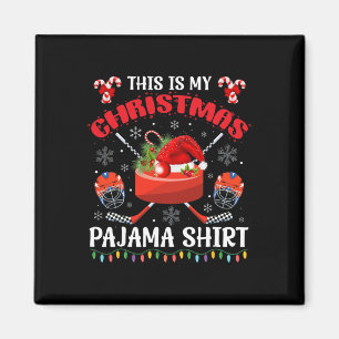 Íman Este É Meu Pijama De Hockey No Gelo De Natal Para