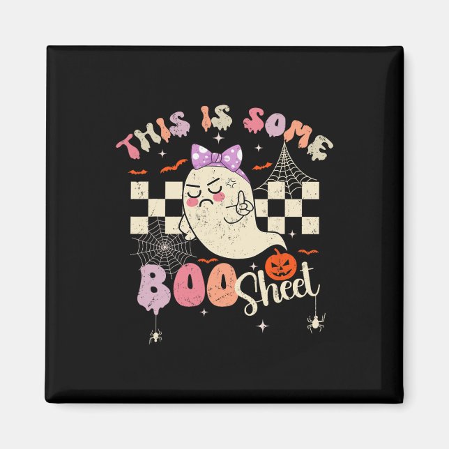 Íman Este É O Boo Sheet Ghost Retro Halloween Costu (Frente)