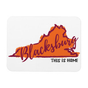 Íman Este é o ímã Home Blacksburg Virginia Hokie