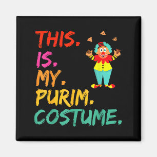 Íman Este é o meu fantasia de Purim palhaço engraçado 