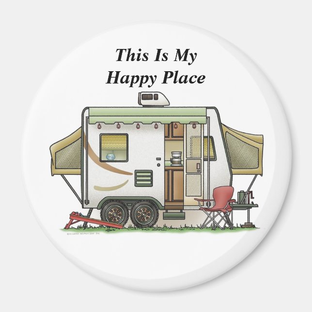 Íman Este É O Meu Lugar Feliz, O Magnet Da Camper (Frente)