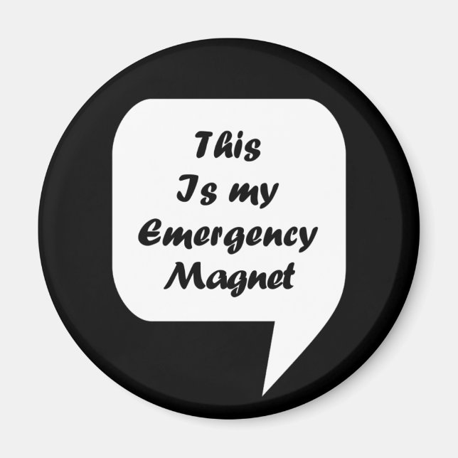 Íman Este É O Meu Magnete De Emergência (Frente)