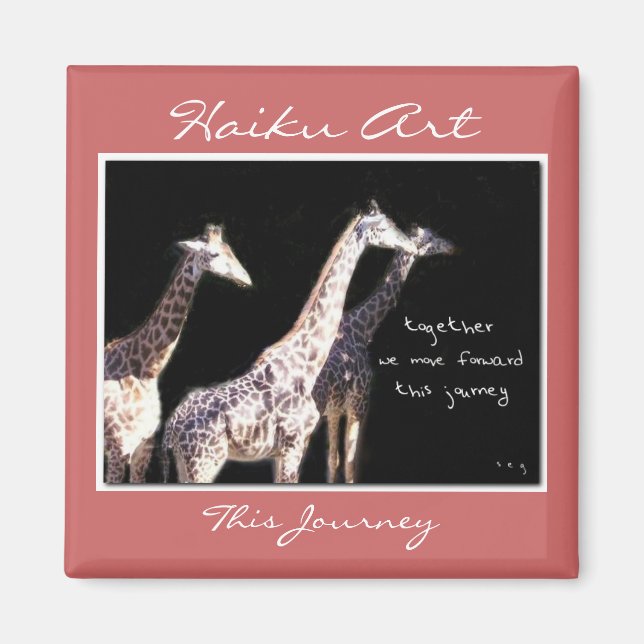 Íman Este Jouney Haiku Art Magnet (Frente)
