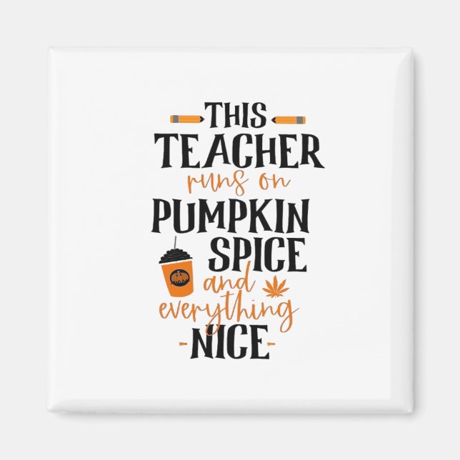 Íman Este Professor Funciona Com Especiarias De Pumpkin (Frente)