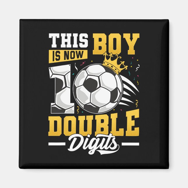 Íman Este Rapaz Dígitos Duplos De Futebol De 10 Anos (Frente)