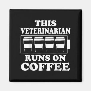Íman Este Veterinário Funciona No Café Graphic Funny Qu