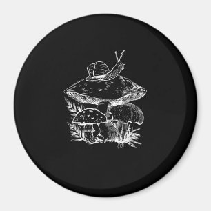 Íman Estética Cottagecore Cogumelo Caracol Fungo Goblin