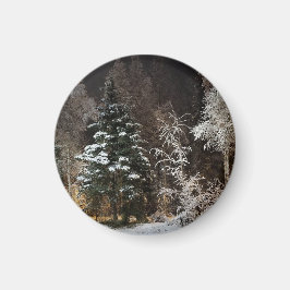 Íman Estética de Floresta de Inverno Congelada