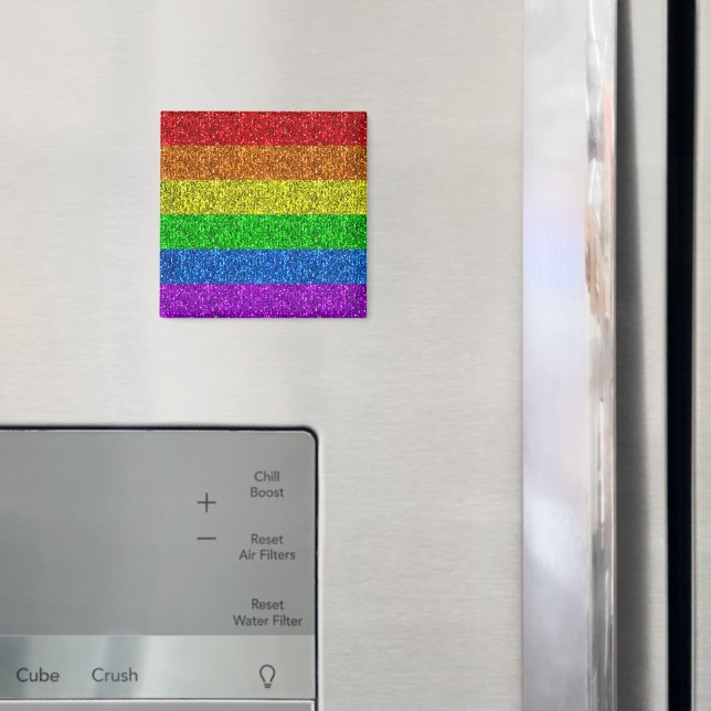 Íman Estilhaço brilhante do arco-íris com bandeira LGBT (In Situ (Fridge))