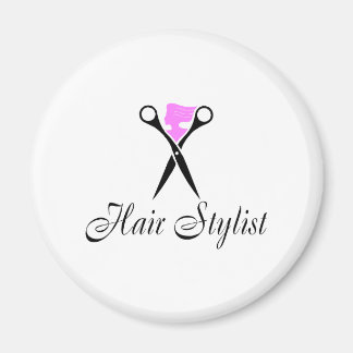 Íman Estilista de cabelo (rosa/tesoura)
