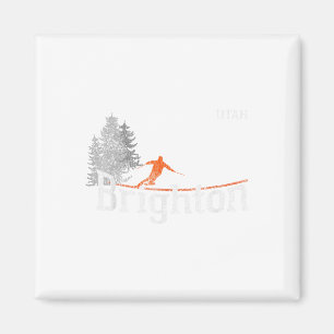 Íman Estilo 1980 Brighton Utah Vintage Skiing T-shirt