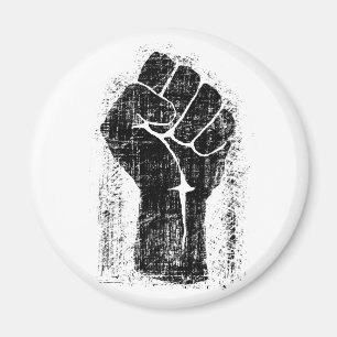 Íman Estilo afligido Grunge do punho da solidariedade