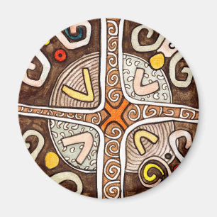 Íman Estilo Africano Motif Magnet