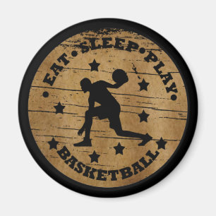 Íman estilo angustiado de vintage de basquete