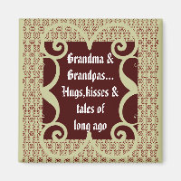 ESTILO ANTICO GRANDMA E GRANDPA MAGNET