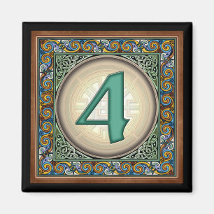 Íman Estilo B, "4" - ímãs celtas do número