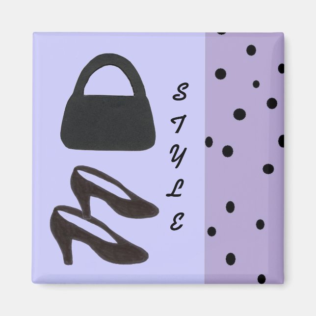 Íman Estilo - Bolsa Preta e Sapatos Pretos (Frente)