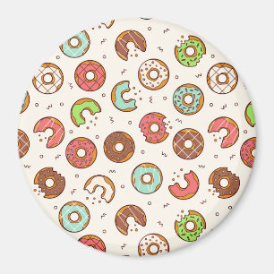 Íman Estilo colorido de padrão de Rosquinha retrô