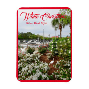 Íman Estilo da Cabeça do Natal Branco Hilton! Carolina