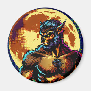 Íman Estilo da revista em quadrinhos Werewolf em frente