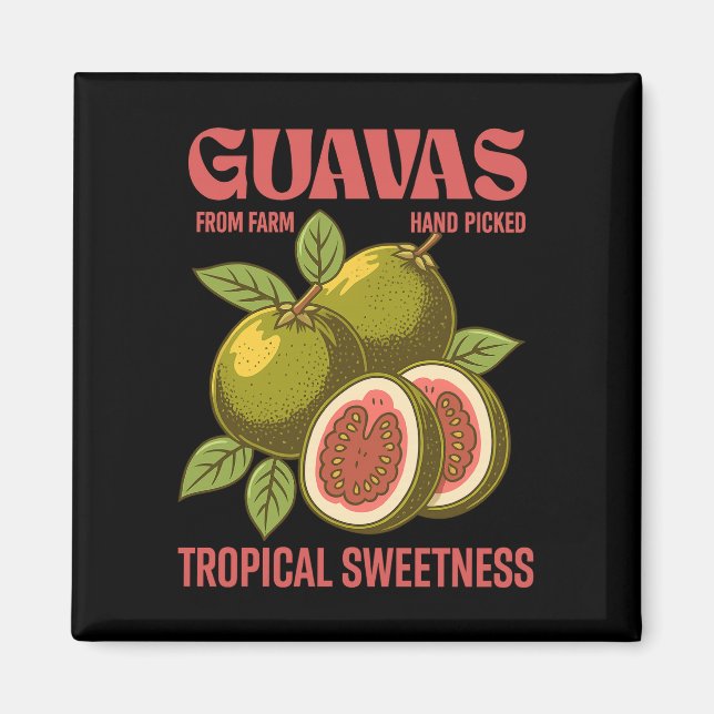 Íman Estilo de Arte Gráfica Comercial da Fruta de Guava (Frente)